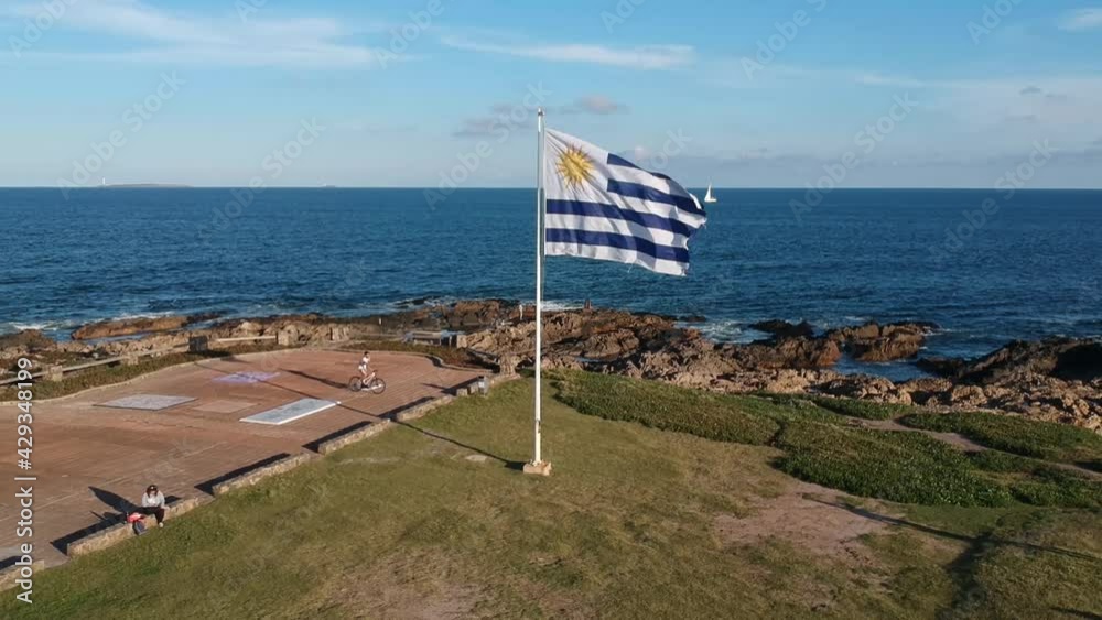 Location: Punta del Este, Uruguay.
Summertime
Beautiful day with calm waters.
Uruguayan flag waving with the summer breeze
