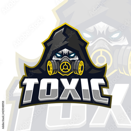 Gass mask esport logo template design for personal, team