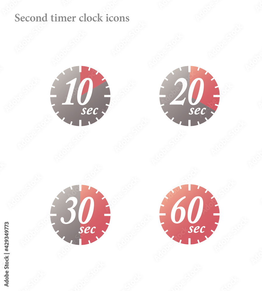 10 Seconds timer clock vector icon