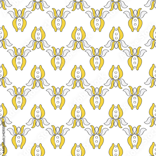 Vector background Brittany celtic, Breton trational folklore symbols seamless pattern. Seamless pattern background