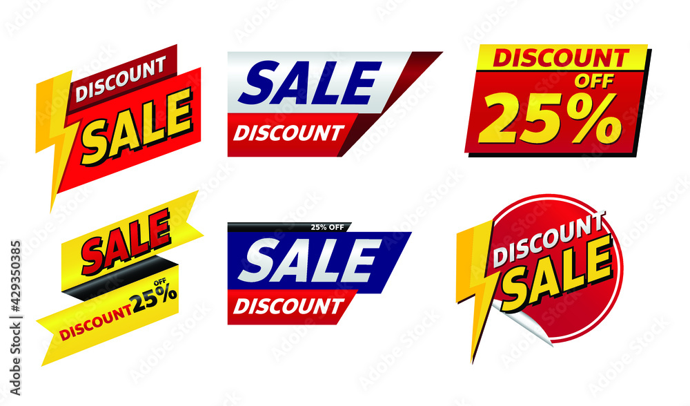 sale banner promotion tag design for marketing