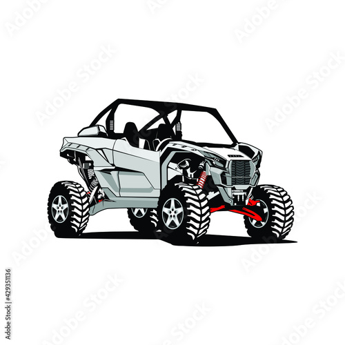 Utv custom race illustration vector