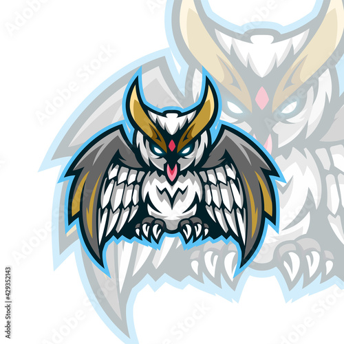 owl logo for the esport team or t-shirt template