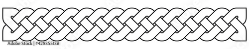 Celtic border. Linear border made with Celtic knots for use in designs for St. Patrick's Day.