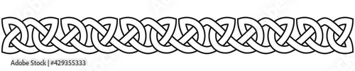 Simple Celtic border. Linear border made with Celtic knots for use in designs for St. Patrick's Day.