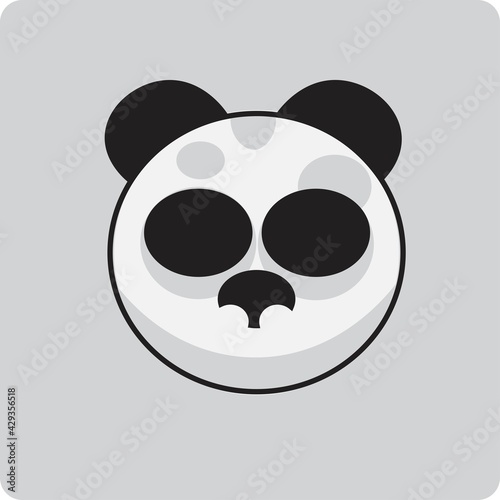 Fototapeta Naklejka Na Ścianę i Meble -  Vector illustration of panda icons perfect for kids t-shirts and crafts.