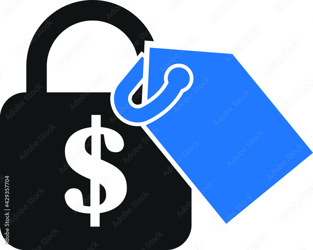 Fixed price icon, Fixed income icon with dollar sign