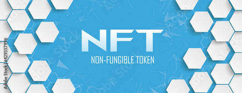 White Hexagon Structure Network NFT Header