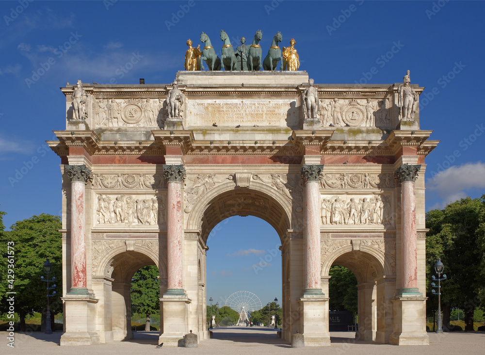 Obraz premium Arc de Triomphe at the Place du Carrousel
