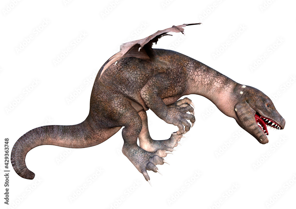 3D Rendering Fairy Tale Dragon on White 3D Rendering Fairy Tale Dragon on White