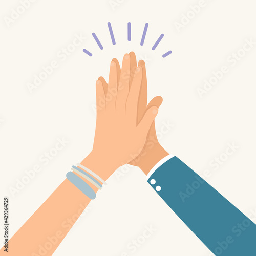 Hands giving a high five, High five hands