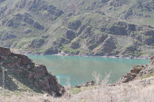 The Ili River in Kazakhstan in early spring