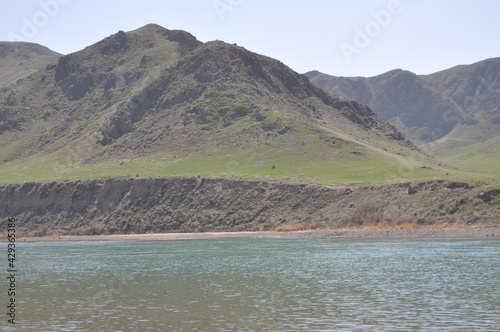 The Ili River in Kazakhstan in early spring