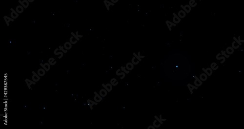 Sky stars, starry night dark blue background with starlight sparkles twinkling and blinking in universe space. Starry night sky, milky way stars twinkle shine, seamless loop photo