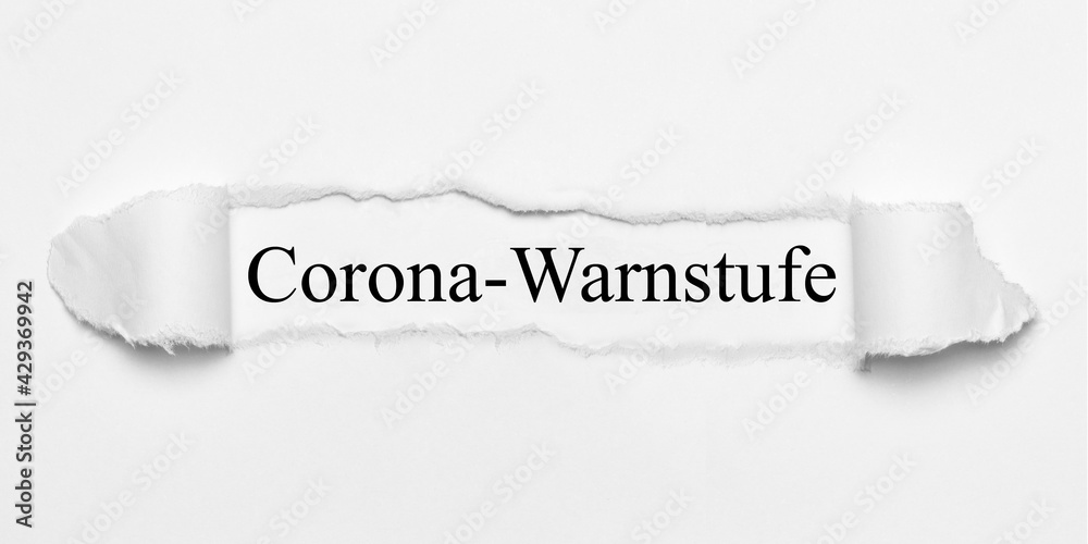 Obraz premium Corona-Warnstufe