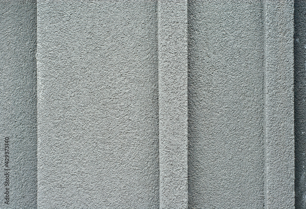 Fototapeta premium Plaster on a gray wall. Concrete wall texture close up.