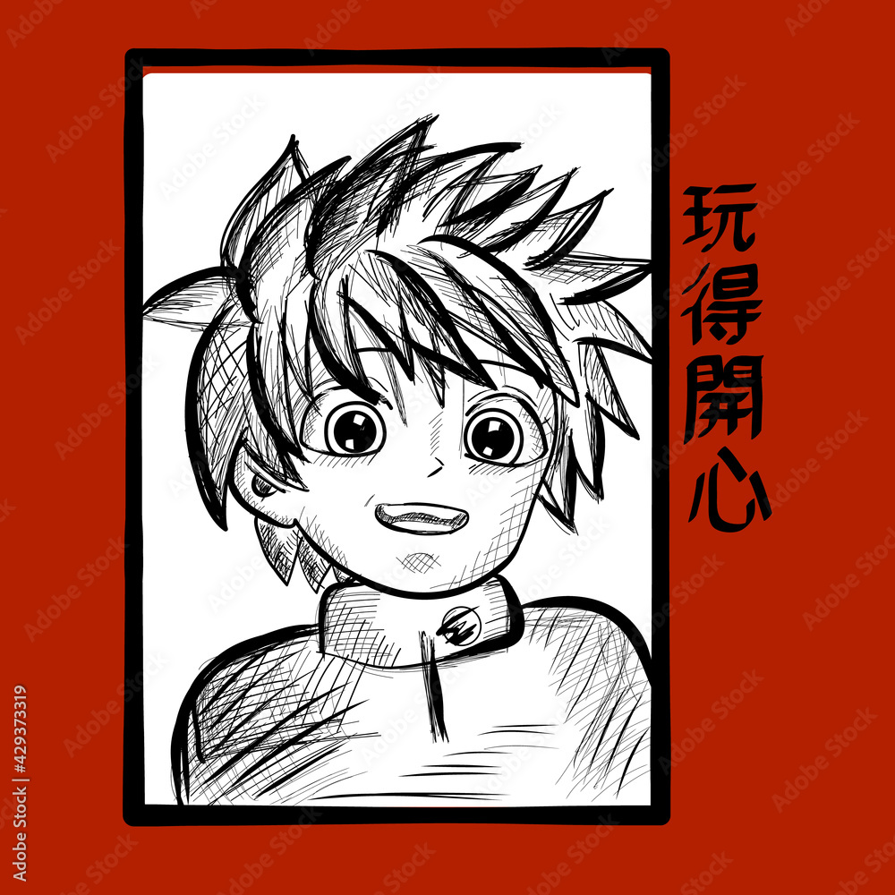 Premium Vector  Vector young man anime style character vector illustration  design manga anime boy