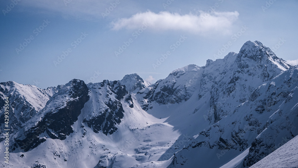 Marvelous winter mountains at Kasprowy Wierch in Poland