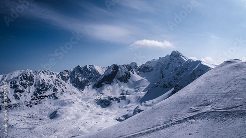 Marvelous winter mountains at Kasprowy Wierch in Poland