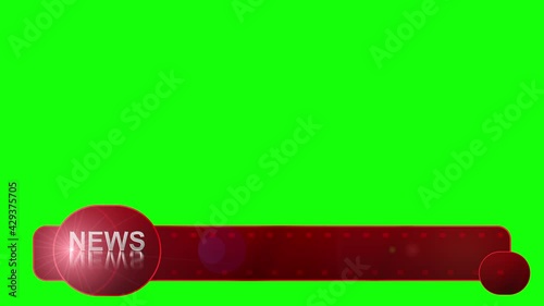 Green screen computer rendering of a red 