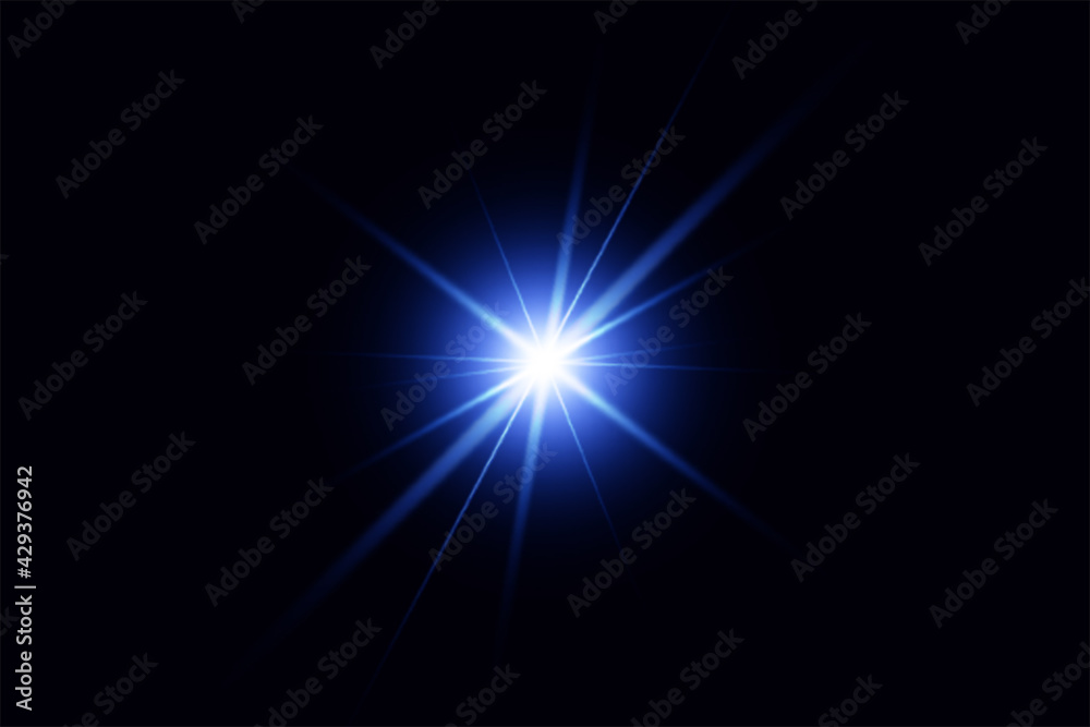 blue lens flare light Stock Illustration | Adobe Stock