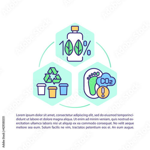 Green tourism concept line icons with text. PPT page vector template with copy space. Brochure, magazine, newsletter design element. Special type of holiday linear illustrations on white
