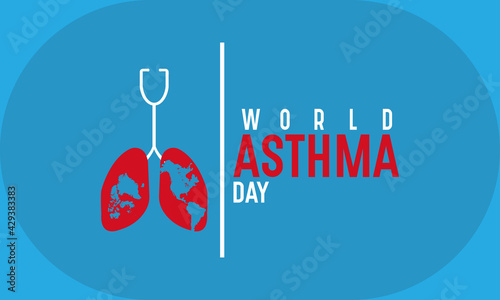 World Asthma Day Prevention and awareness Vector Concept. Banner, Poster World Asthma Day Awareness Campaign Template.