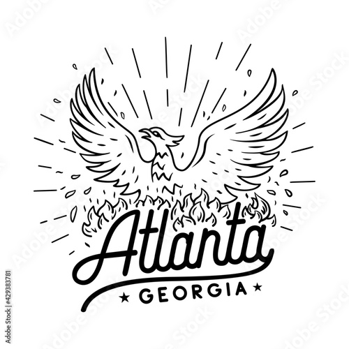 Atlanta design template. Vector and illustration.