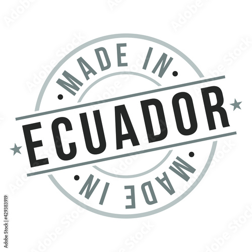 Made In Ecuador Stamp. Logo Icon Symbol Design. Country Seal National Product Badge Vector.