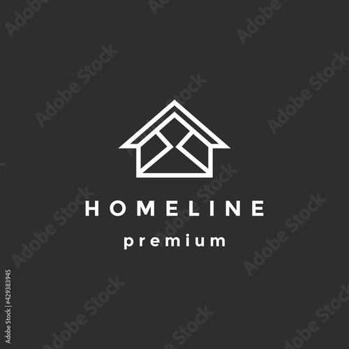 Property Logo Template Real Estate On black background