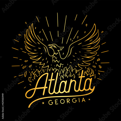 Atlanta design template. Vector and illustration.