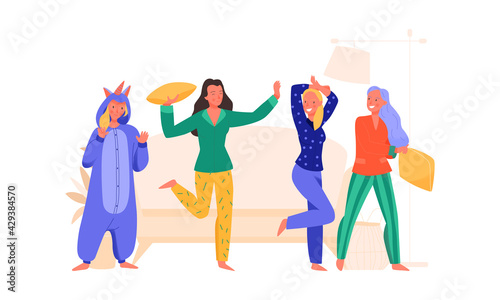 Pyjamas Party Illustration