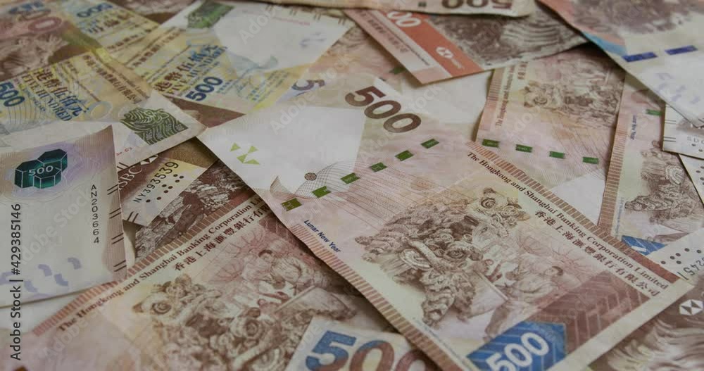 Stack of Hong Kong banknote