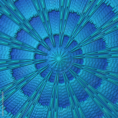 3d effect - abstract blue polygonal geometric 