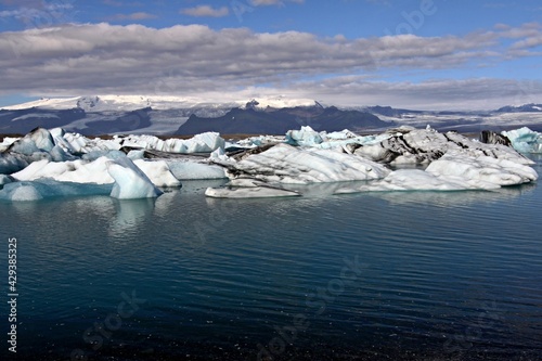 View of Jokulsarlon glacier lake. Vatnajokull National Park. Iceland.