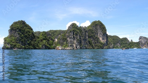 Beautiful limestone island in Andaman sea, The famous destination at Krabi Province, Thailand.