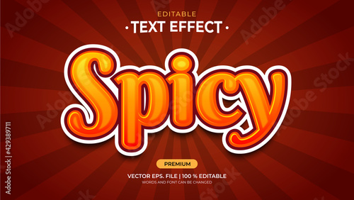 Text Effects, Editable Text Style - Spicy photo