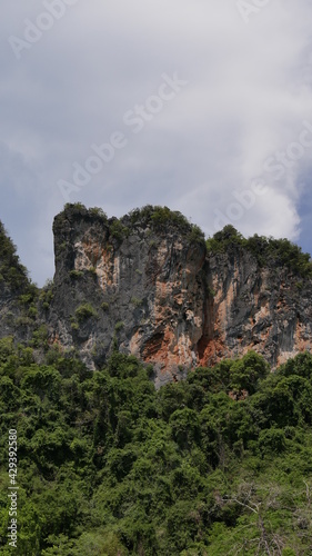 Beautiful limestone island in Andaman sea, The famous destination at Krabi Province, Thailand.