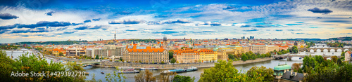 Panorama of Prague  Czech Republic