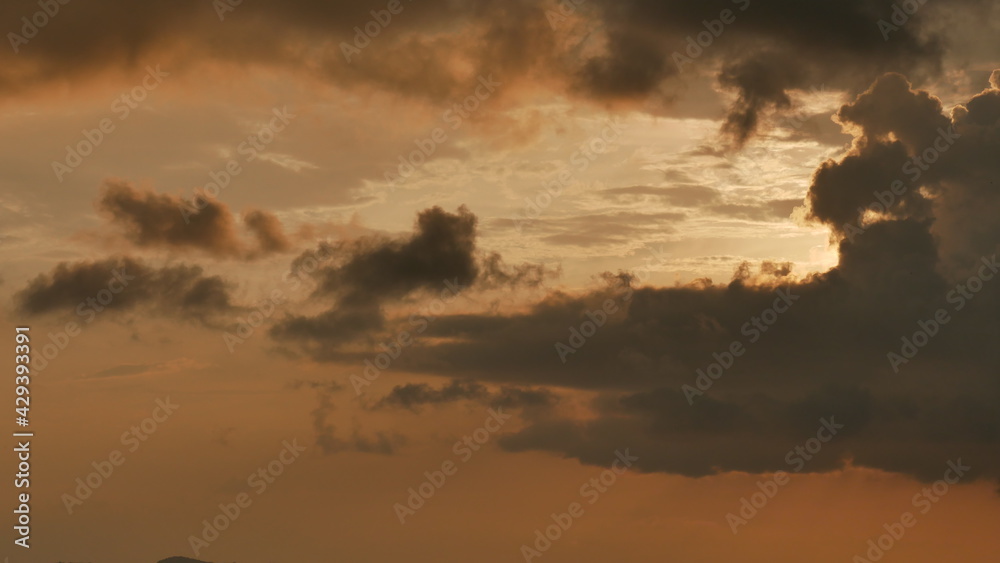 Dramatic cloudscape and sky abstract background.