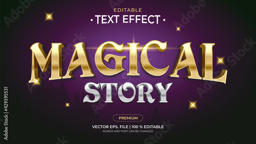 Text Effects  3d Editable Text Style - Magical Story