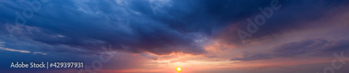 Fototapeta Naklejka Na Ścianę i Meble -   Beautiful cloud in the sunrise sky background. Sky banners background. Natural background of the colorful panorama sky.