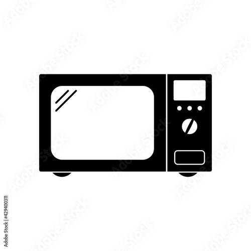 Microwave icon. Isolated on white background. Vector illustration.