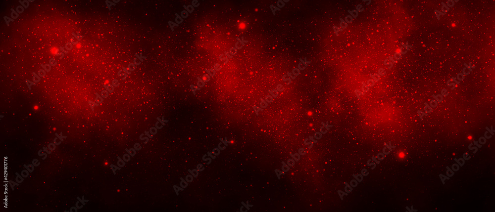 Abstract red and black starry universe 3d illustartion Abstract red and black starry universe 3d illustartion
