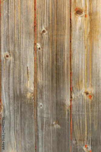 Old wooden boards on the wall. Clouse up photo for background design.