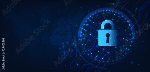 Global network security concept design.Cyber security and information or global network protection.Protection background design,vector illustration.