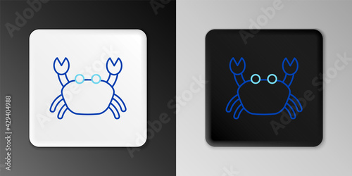 Line Crab icon isolated on grey background. Colorful outline concept. Vector