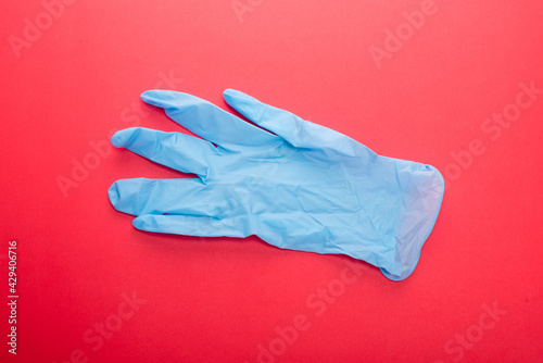 Medical disposable rubber gloves. Protective items. Hand protection. © masyuk1989