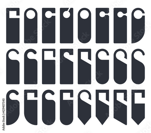 Door hangers vector set in flat style