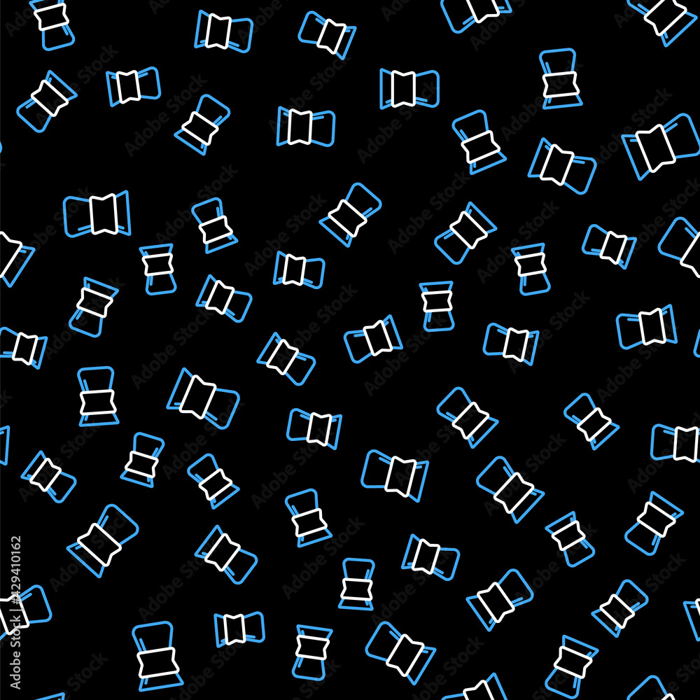 Line Pour over coffee maker icon isolated seamless pattern on black background. Alternative methods of brewing coffee. Coffee culture. Vector Line Pour over coffee maker icon isolated seamless pattern on black background. Alternative methods of brewing coffee. Coffee culture. Vector